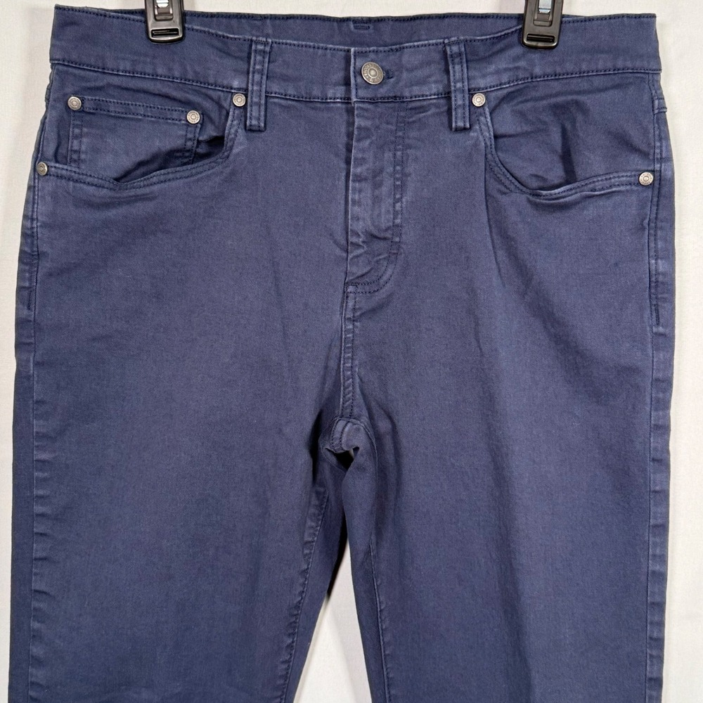 Brooks Brothers Mens Navy Blue Straight Leg 5-Pocket Pants W34 L32 SPARCFE - Picture 2 of 10